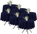 Fitable 6 Pack Navy Tablecloths 70 Inch Round for 36"-48" Tables by Fitable