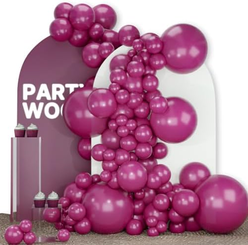 PartyWoo Dark Purple Balloons 140pcs Royal Purple Boho Neutral Color by PartyWoo