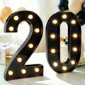 Pooqla 20th Birthday Decorations for Boys, Large Black Light Up Numbers by Pooqla