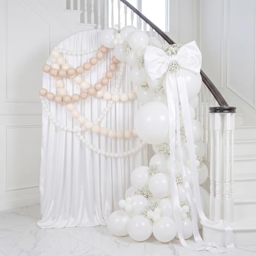Gejoy 192 Pcs Wedding Giant Pearl Backdrop White Balloon Arch Kit 3 Sizes - Image 5