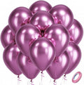 Bezente Metallic Hot Pink Latex Party Balloons 100 Pack 12 inch by Bezente