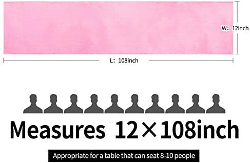 10-Pack Satin Table Runner Pink 12 x 108 inches Long, Table Runners for Wedding, Birthday Parties, Banquets Decorations（10 Pack, 12x108 Inch, Pink） - Image 4