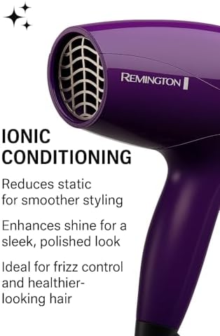 Remington Ionic Compact Hair Dryer, 1875W, Portable Anti-Frizz Dryer - Image 3