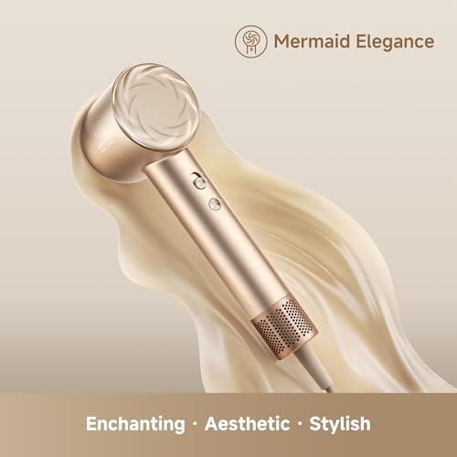 Dreame Glory Mix High-Speed Hair Dryer, Dual Voltage, 3 Magnetic Nozzles, Perfume Infusion, Customized Fragrant Drying, NTC Control, 300M Negative lons, 110,000RPM Motor, 336g Lightweight, Gold - Image 3