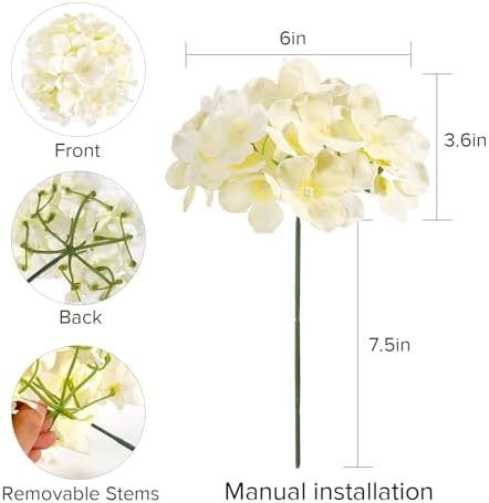Auihiay 204Pcs Hydrangea Artificial Flowers Bulk, Artificial Hydrangea Flowers - Image 3