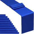 SiinvdaBZX 12 Pcs Royal Blue Satin Table Runner 12 x 108 inches Long by SiinvdaBZX