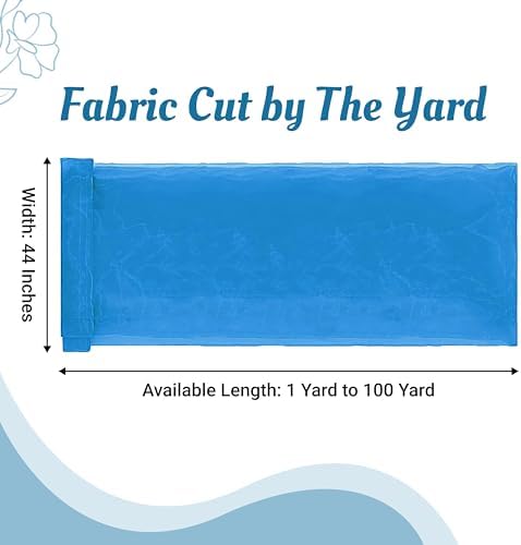 55 Yard Organza Fabric 44" Wide for Wedding Event Décor - Blue - Image 2