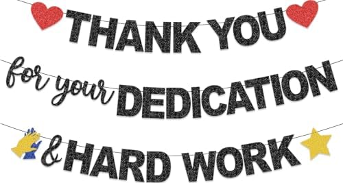 We Appreciate You Thank You for All You Do Banner, Thank You for You Dedication Hard Work Appreciation Party Decorations for Teacher Employee Staff Doctors Nurse Volunteer Soldier, Appreciation Week Office Party Decorations by Unknown
