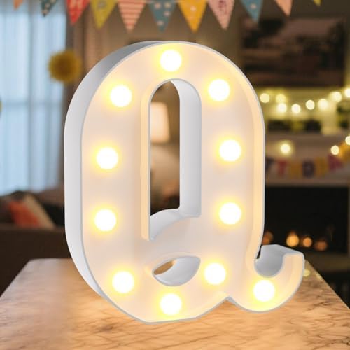 8.86 Inch Marquee Light Up Letters Q for Party Decorations by NANXU