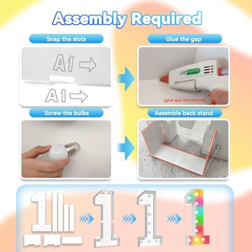 Ledido 4FT Marquee Light Up Numbers, 34 Colors Changing Marquee Numbers 4 Feet Tall with Remote, Big Numbers for Party Wedding Graduation Birthday Decoratoons, Large Light Up Number 6 - Image 4