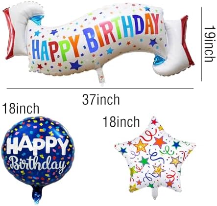 Birthday Decoration Set Colorful Happy Birthday Banner Balloon for Party Decorations and Party Supplies (Birthday C) - Image 3