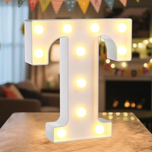 8.86 Inch Marquee Light Up Letters T for Party Decorations by NANXU