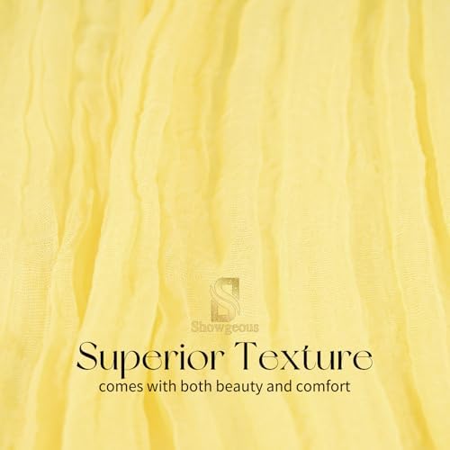 18 Pack Light Yellow Cheesecloth Table Runner 17x108 Inches Boho Home Decor - Image 4