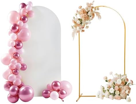 6.6 FT Backdrop Stand Arch Set with Cover,for Wedding Party Decor by Quandjk