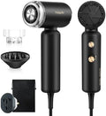 Dual Voltage Travel Hair Dryer, Mini High-Speed Blow Dryer for Fast Drying, Ionic Hairdryer with Diffuser Gift Women, Lightweight Compact Portable,Quiet,European International 100-240V,Black by SUPGALIY