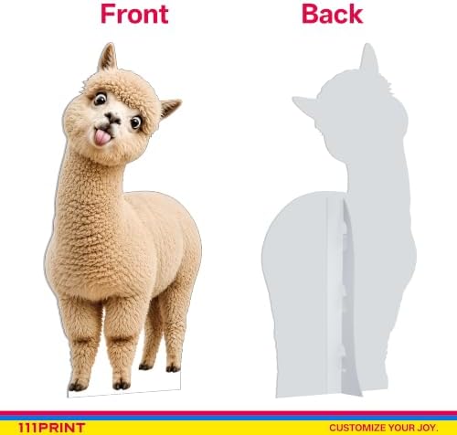 Funny Alpaca Life Size Cardboard Cutout Standee, 8FT - Image 3