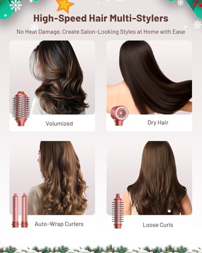 HITTIONA High-Speed Hair Dryer Brush - Hot Air Styler Multi Hair Styler - Image 2