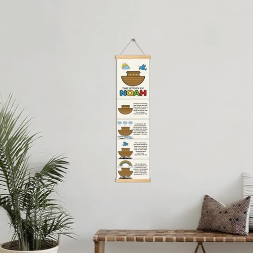 Noah's Ark Banner, Church Banner, Christian Rustic Hanging Door Flag, Farmhouse Decorations Outdoor Indoor, Church Activity Decor, Bible Lesson, Scripture and Words Decorations - Image 4