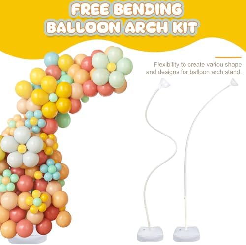Upgrade Balloon Arch Kit, 9.35Ft & 6Ft Half Balloon Arch Stand with Base - Image 3
