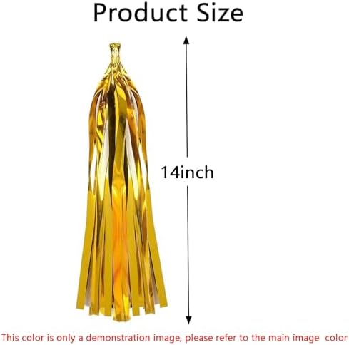 We Moment Black Red Gold Tissue Paper Tassels Party Tassel Garland Banner for Party Decorations, DIY Kits,15PCS - Image 2