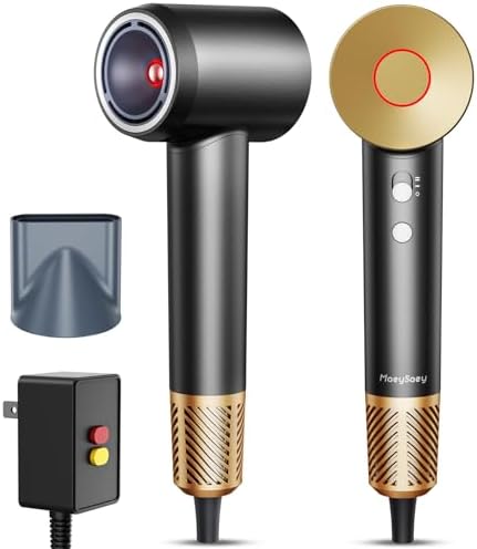 Infrared Hair Dryer, 160000 RPM Low Noise Blow Dryer for Women & Men, Professional Negative Ions Frizz Control & No Heat Damage, Brushless Motor Fast Drying for Home Travel Salon by Maeysaey