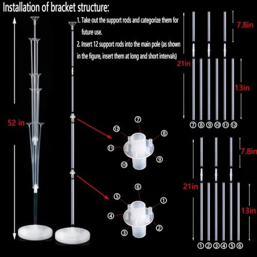 Cicicooie Balloon Stands Floor Column Kit 2 Centerpiece Party Decorations - Image 6