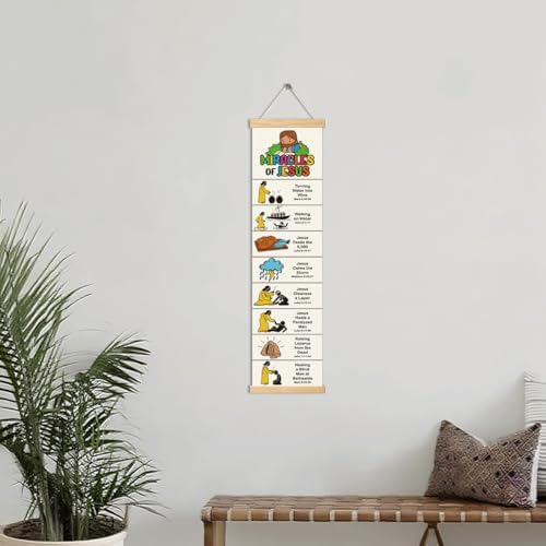 Miracles of Jesus Banner, Church Banner, Christian Rustic Hanging Door Flag, Farmhouse Decorations Outdoor Indoor, Church Activity Decor, Bible Lesson, Scripture and Words Decorations - Image 4