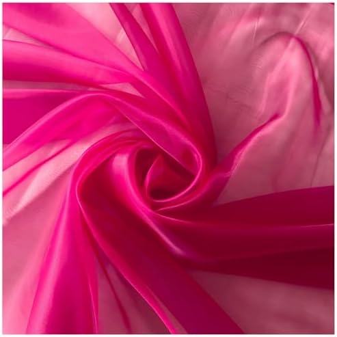 10 Yard Organza Fabric 44" Wide for Wedding Event Décor - Magenta - Image 3