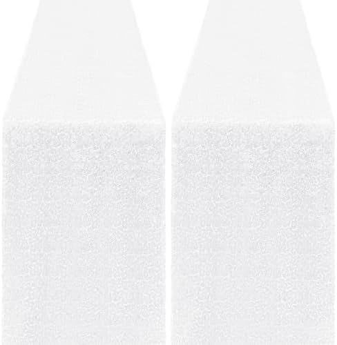 2 Packs 12 x 72 inches Sequin Table Runner, White Glitter Table Runner for Birthday Party Supplies Wedding Engagement Baby Shower Holiday Celebration Event Decorations by Yblut