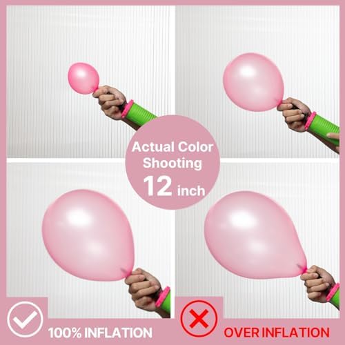 PartyWoo Pearl Pink Balloons 50pcs Light Pastel Baby Pink Color 12 Inch - Image 3