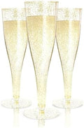 Prestee Disposable Champagne Flutes, 4.5 oz Plastic Champagne Glasses by Prestee