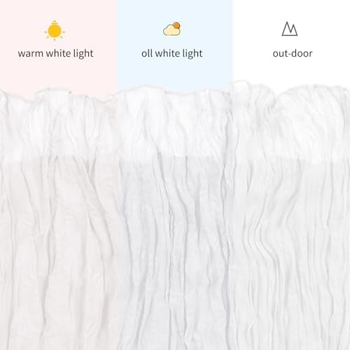 3 Pack White Cheesecloth Table Runner, 17 x 108 inch, Semi Sheer Boho Cheese Cloth Fabric Table Runner Bulk for Wedding, Birthday, Party, Holiday, Home Decor (White) - Image 7