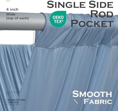50ftx40ft Dusty Blue Ceiling Curtain for Wedding Parties - Image 2