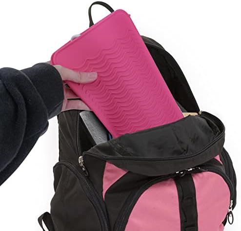 Silicone Heat Resistant Mat Pouch for Hair Straightener,Curling Iron, Pink - Image 6