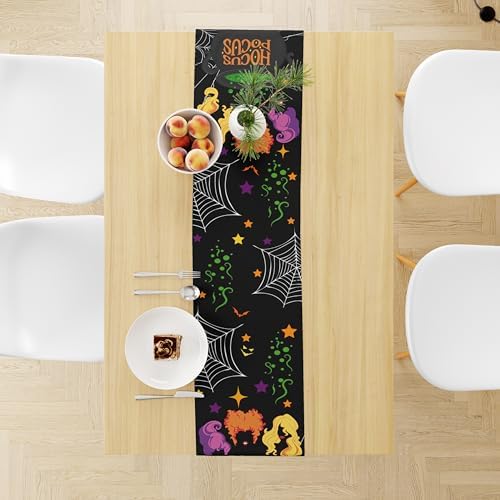Halloween Table Runner, Halloween Hocus Pocus Three Sisters Table Runner - Image 6