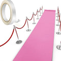 Pink Carpet Runner for Wedding Party Aisle with Tape by Shappy