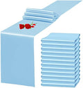 12 Pack Light Blue Satin Table Runner 12 x 108 Inch Long Premium Table Runners for Wedding Party Events Decoration, Birthday Parties, Banquets Decorations, Graduations, Engagements by YMHPRIDE