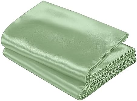 SiinvdaBZX 4 Pcs Sage Green Satin Table Runner 12 x 108 inches Long - Image 7