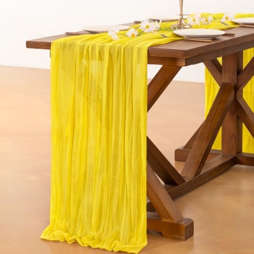 Cheesecloth Table Runner Fall Boho Wedding Birthday Party Home Decor - Image 5