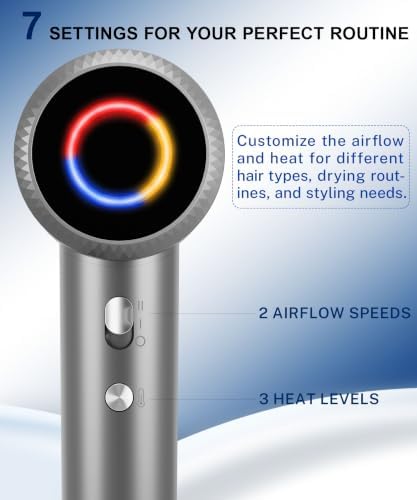 Hair Dryer, Professional High-Speed Ionic Blow Dryer with Diffuser, 1500W - Image 4