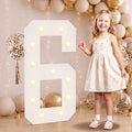 Large 2.4FT Marquee Light Up Numbers 6 for Party Decorations by NANXU