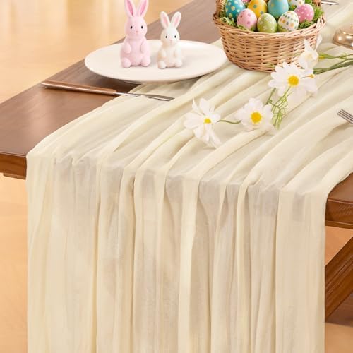Cheesecloth Table Runner Fall Boho Wedding Birthday Party Home Decor by Socomi