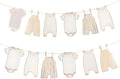 Neutral Baby Shower Bunting - 12Pcs Banner for New Baby Party Decor (Gold) by ELEFOCUS