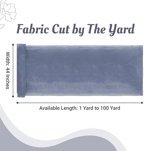 55 Yard Organza Fabric 44" Wide for Wedding Event Décor - Dusty Blue - Image 2