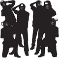 Beistle Paparazzi Props Black Photographer Silhouette Cutouts 2 Pack 5' 3" by Beistle