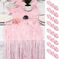 8 Pack Pink Cheesecloth Table Runner 17x108 inch Boho Gauze Cheese Cloth Table Runners for Wedding Party Baby Bridal Shower Home Decor by Unknown