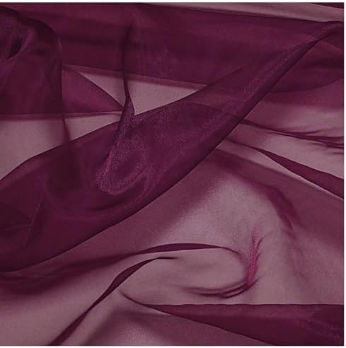 1 Yard Organza Fabric 44" Wide for Wedding Event Décor - Wine - Image 5