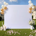 10×10ft White Backdrop Curtain for Weeding Parties, Wrinkle-Free Fabric Drape for Baby Shower, Birthday Party Decorations, Photography Photo Booth Background, Single Panel No Sewing, with Rod Pocket by CO-AVE