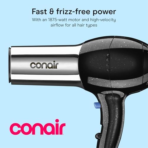 Conair Ionic Hair Dryer with Concentrator Attachment, 1875W, Full Size - Image 2