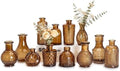 Mini Bud Vases Centerpieces for Tables, for Flowers,Small Flower Vases Suitable for Birthday Party,Anniversary,Wedding Reception,Baby Shower (Amber, 12PCS) by Unknown